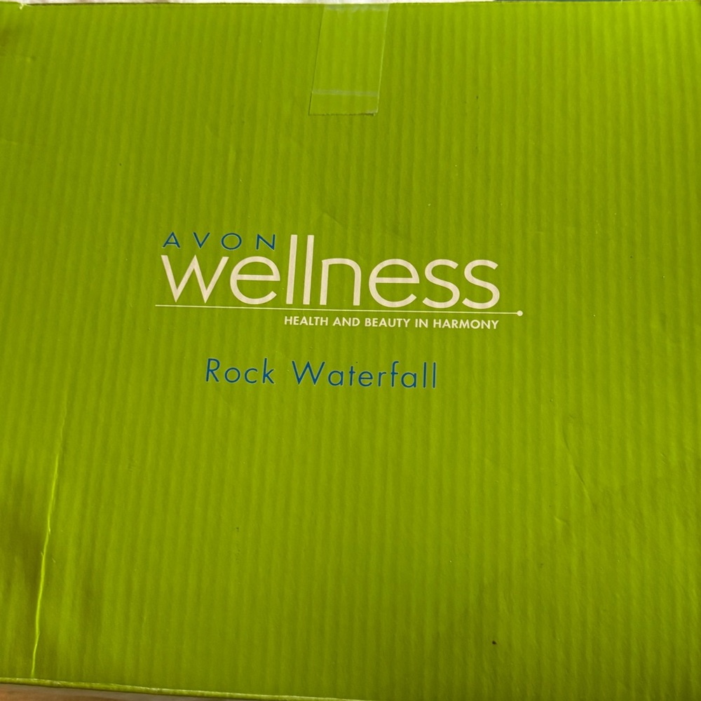 Avon Wellness rock waterfall with candle